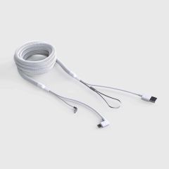 Reinforced USB-C to USB-A cable 2 metre White