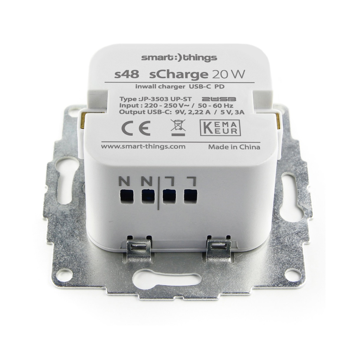 Chargeur encastré USB-C de 20W pour tablettes et iPads | sCharge s48 C