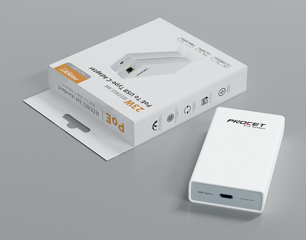 22W Adaptateur PoE avec USB-C