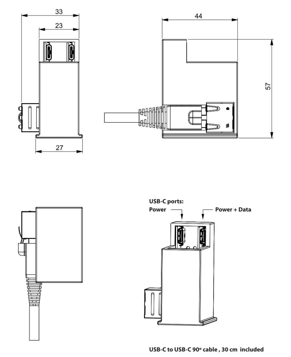 sCharge PoE FIT USB-C: Solution de Connexion d'Alimentation