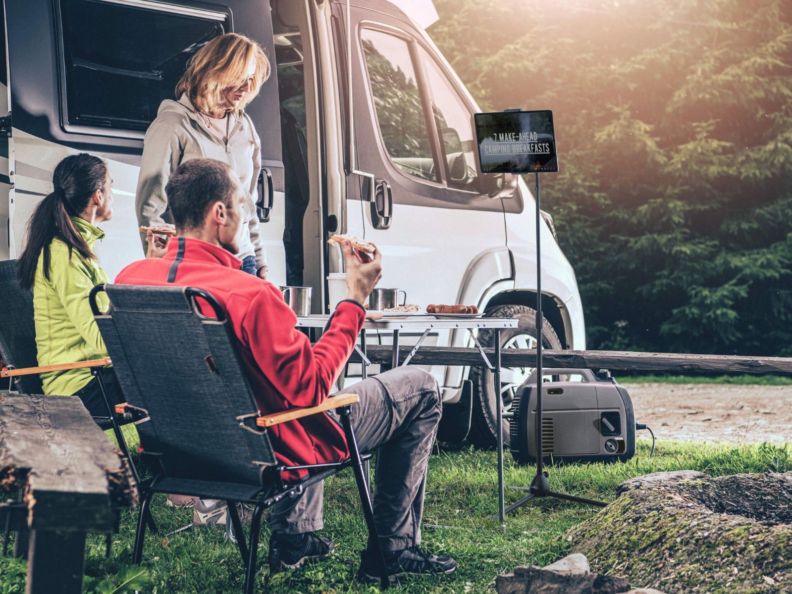 Support de Sol Tablettes Télescopique avec Bras Flexible